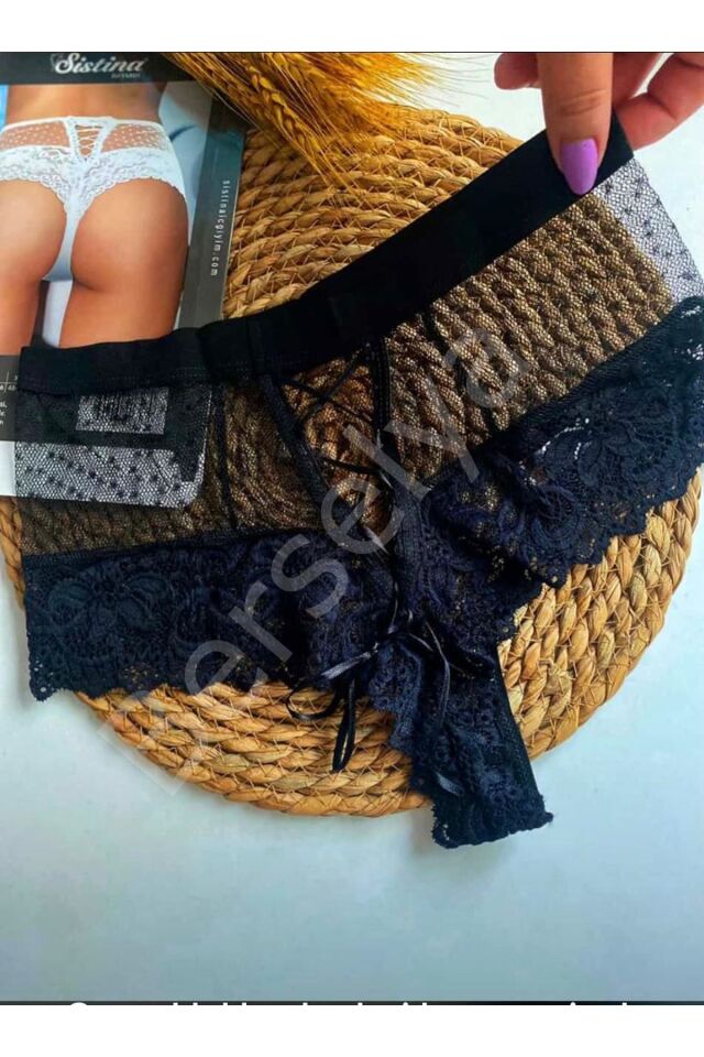 Siyah Kadın Puanlı Külot Margarita-k1005