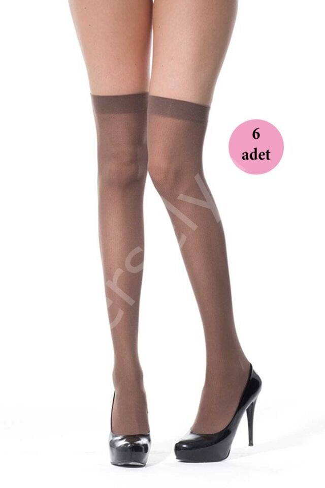 6 Adet Mus Kaçmaz Lastikli Çorap 70 Denye 86 Vizon