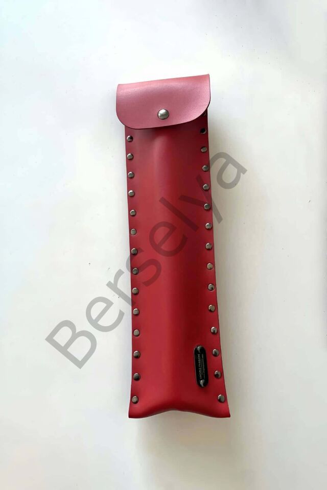 Deri Çantalı Kırmızı Kırbaç, Şık Deri Kırbaç, Sexy Aksesuar - Brf1287