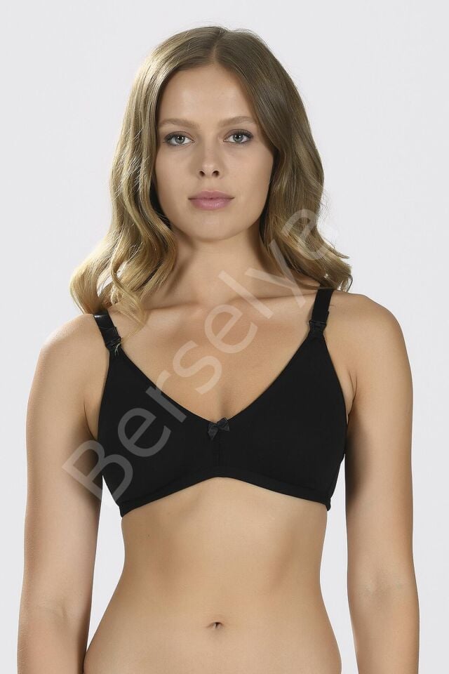 Siyah Dikişsiz Emzirme Sütyeni
