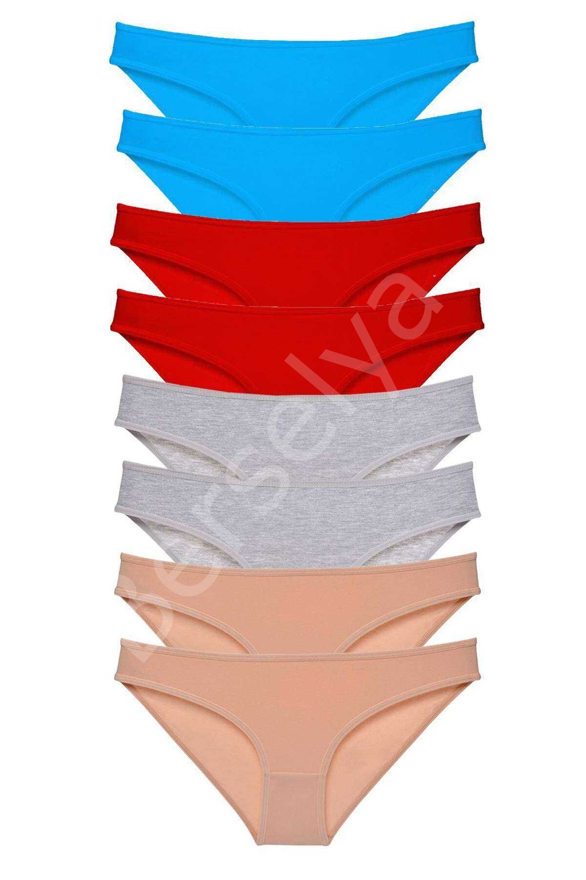 8 adet Süper Eko Set Likralı Kadın Slip Külot 534