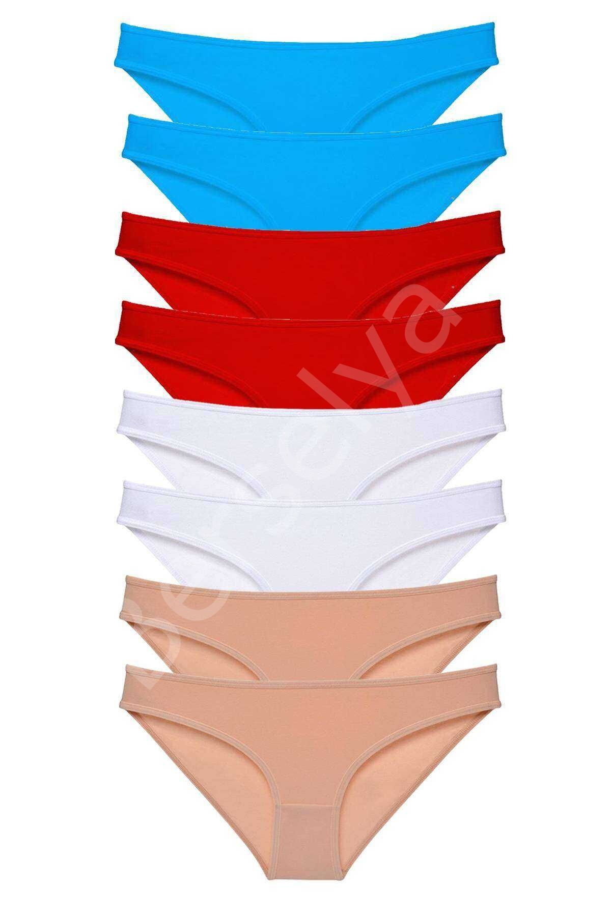 8 adet Süper Eko Set Likralı Kadın Slip Külot 529