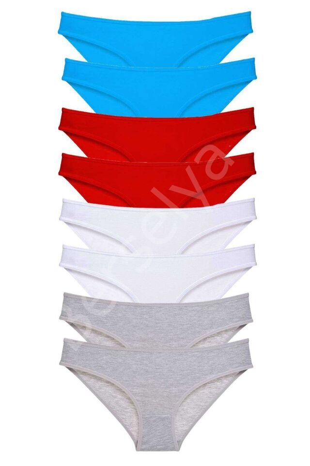 8 adet Süper Eko Set Likralı Kadın Slip Külot 530