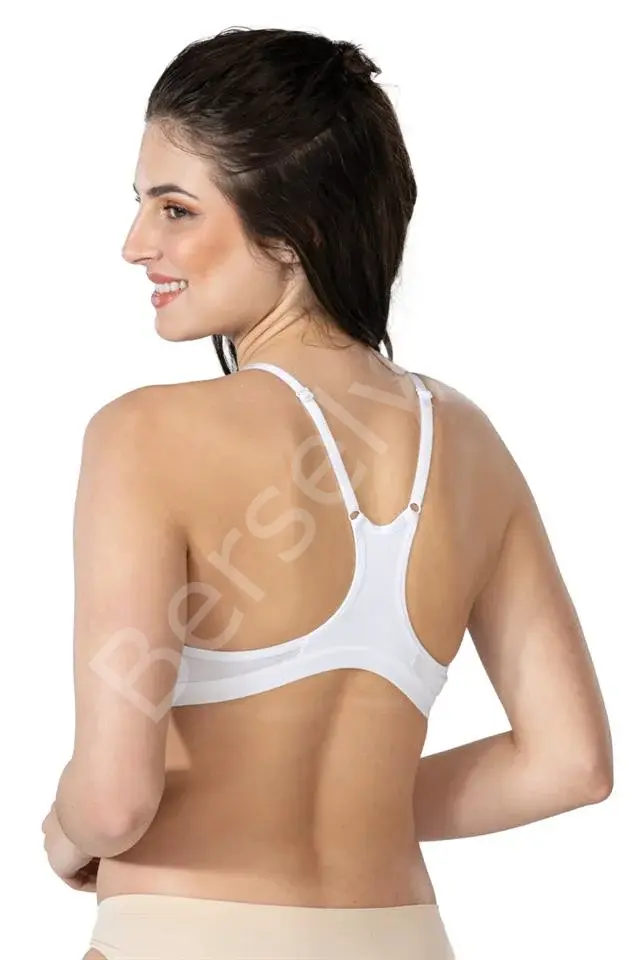 Beyaz Emay 1416 Modal Cotton Önden Açmalı Sporcu Sütyen