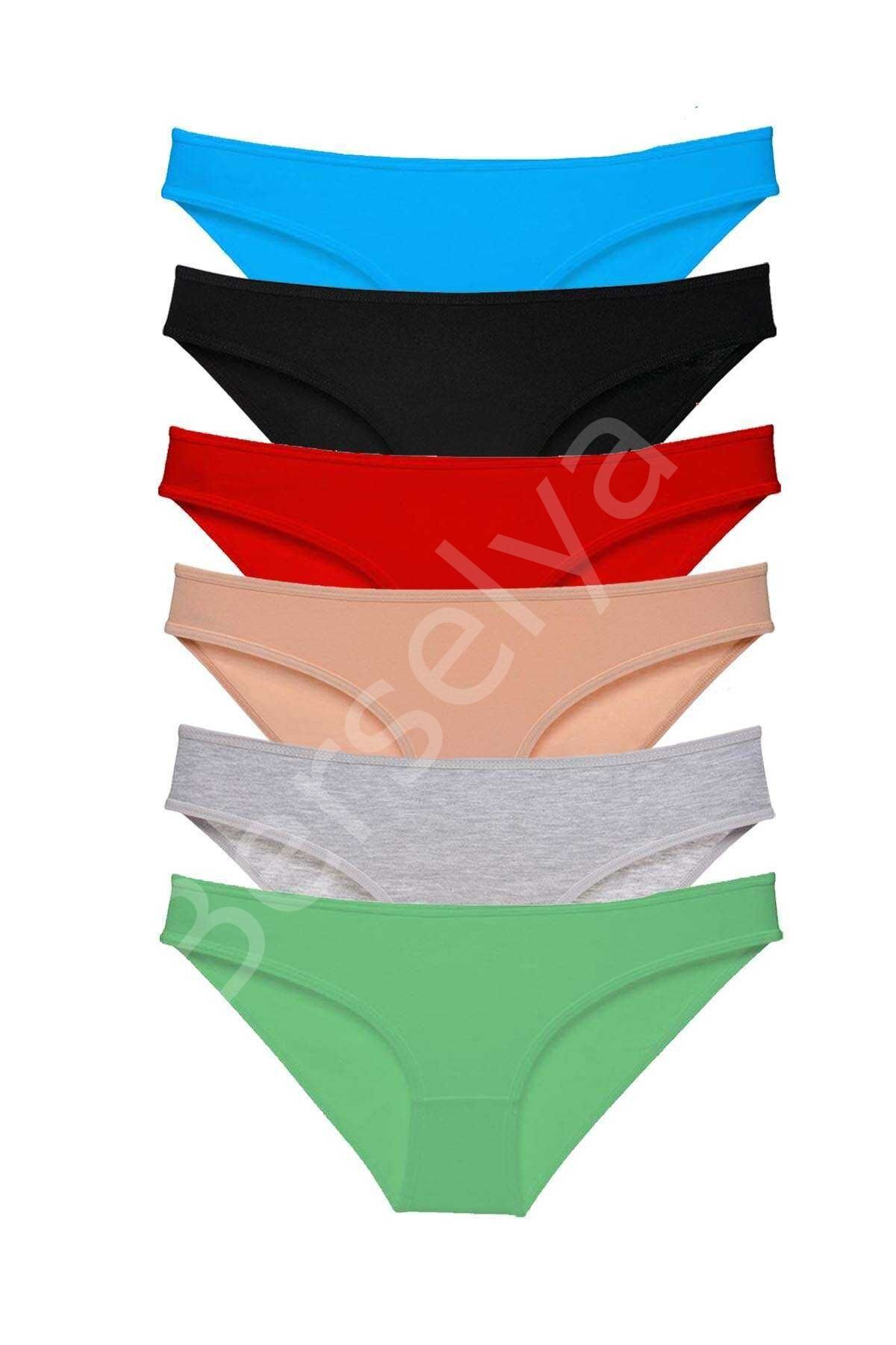 6 adet Süper Eko Set Likralı Kadın Slip Külot Renk 2