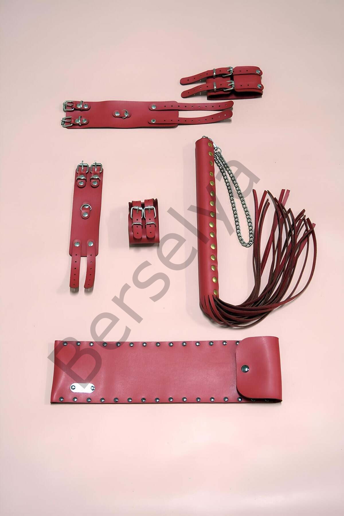 Kırbaç Kelepçe Takım 3'lü Set, El - Ayak Kelepçesi, Kırbaç - Brf1305