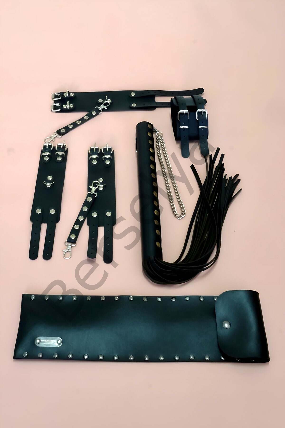 Kelepçe Kırbaç Takım 3'lü Set, El - Ayak Kelepçesi, Kırbaç - Brf1305