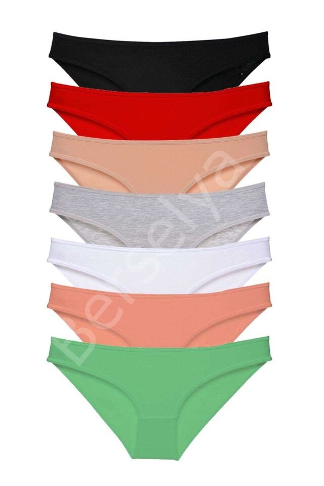 7 adet Süper Eko Set Likralı Kadın Slip Külot Set 1 S