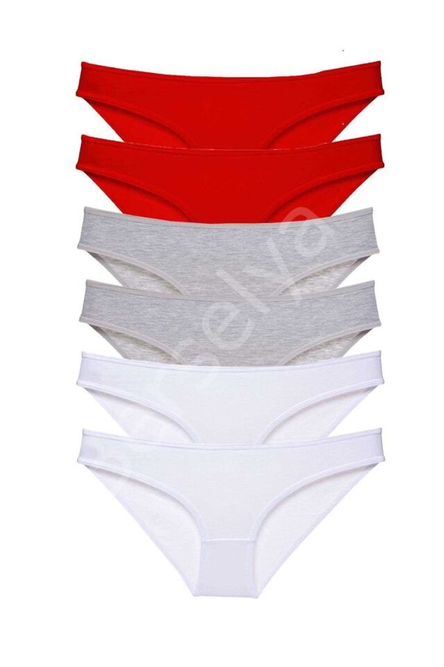6 adet Süper Eko Set Likralı Kadın Slip Külot 548 XL