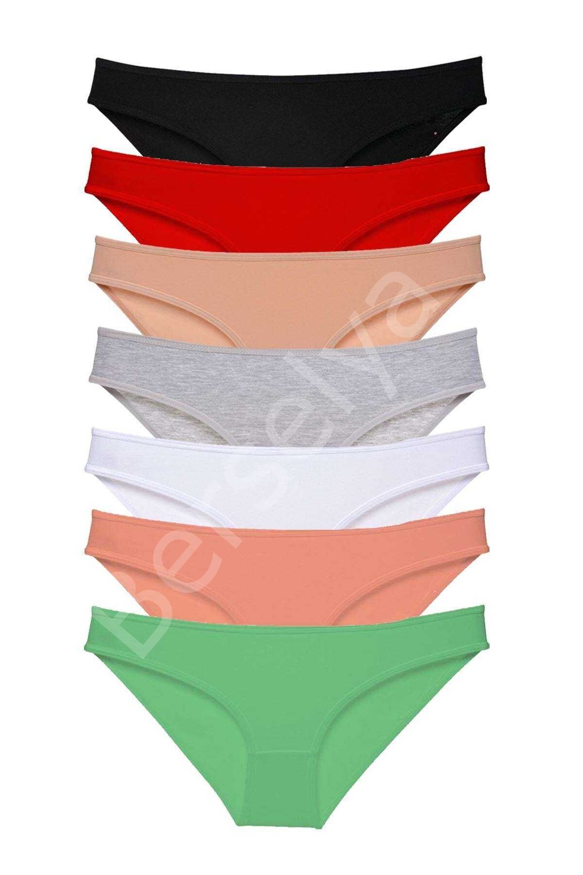 7 adet Süper Eko Set Likralı Kadın Slip Külot Set 1 XL
