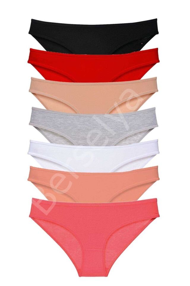 7 adet Süper Eko Set Likralı Kadın Slip Külot Set 2 S