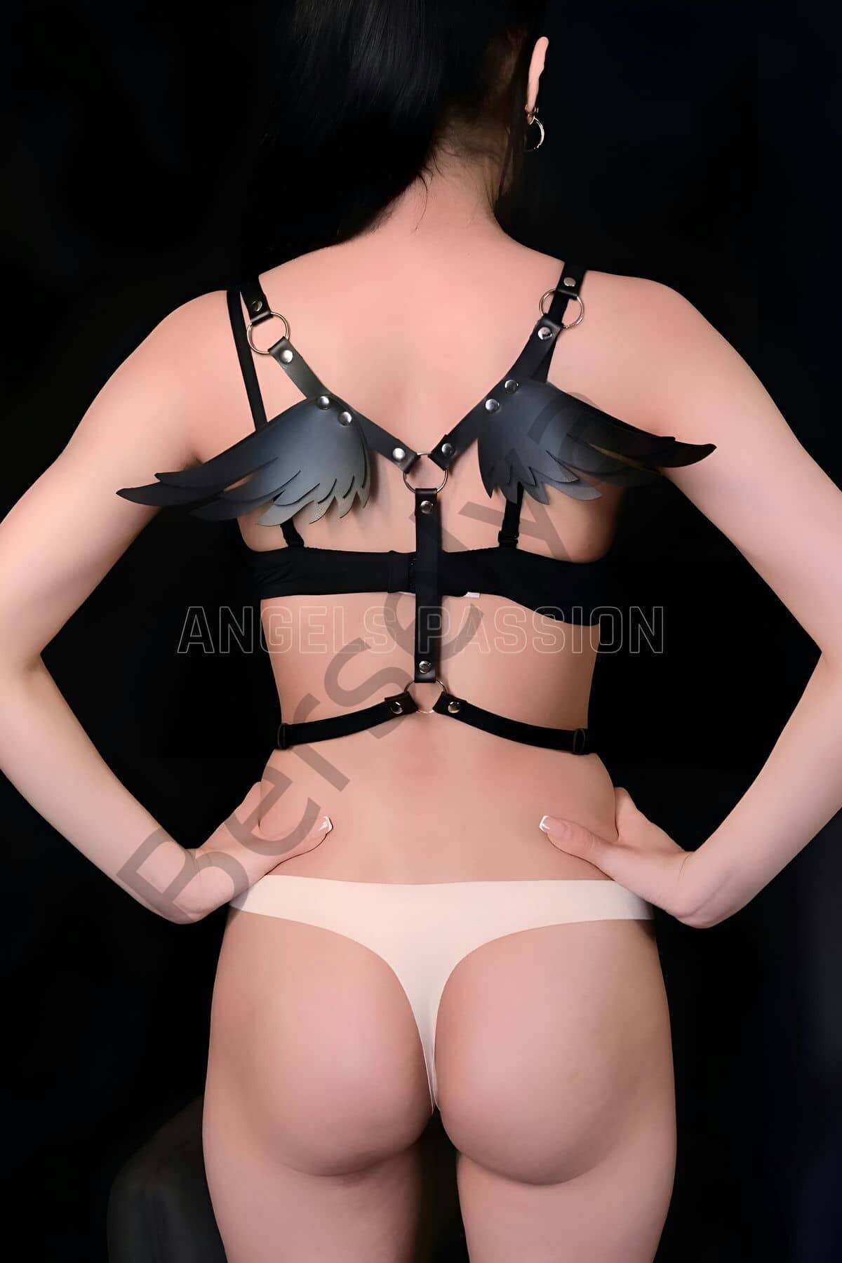 Kanatlı Şık Ve Seksi Deri Harness - Brf642