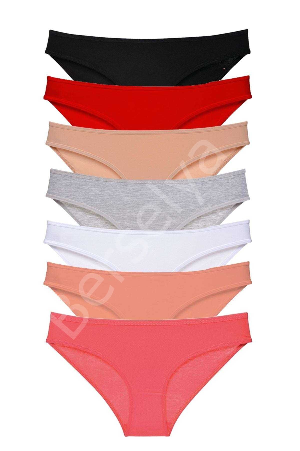 7 adet Süper Eko Set Likralı Kadın Slip Külot Set 2 L