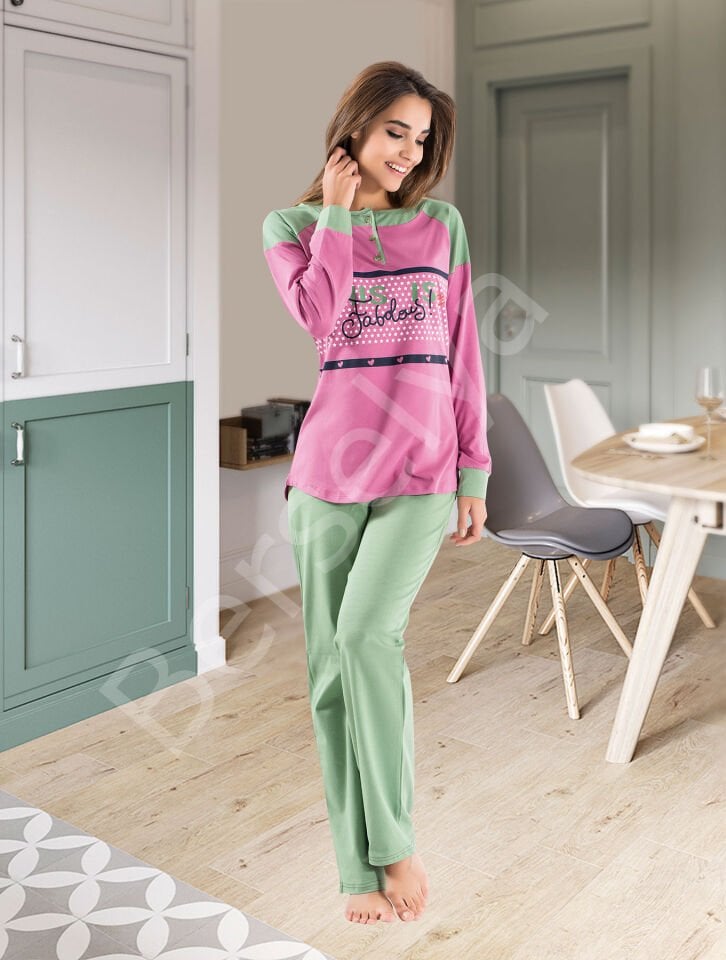 Uzun Kol Kadın Pijama Takım 1120