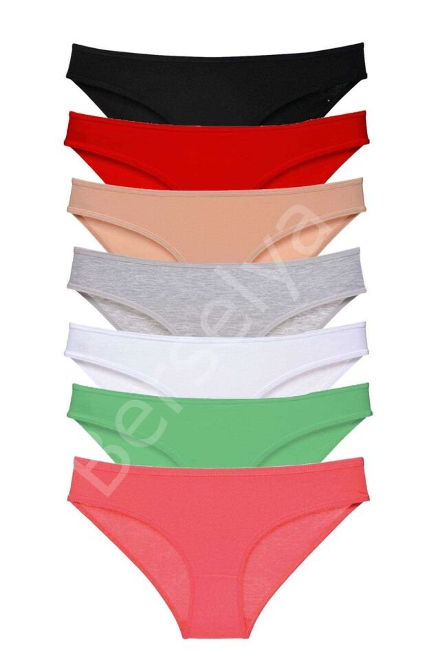7 adet Süper Eko Set Likralı Kadın Slip Külot Set 3 XL