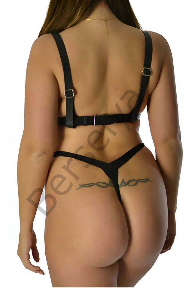 Büyük Beden Zincirli Göğüs Harness - Brf534