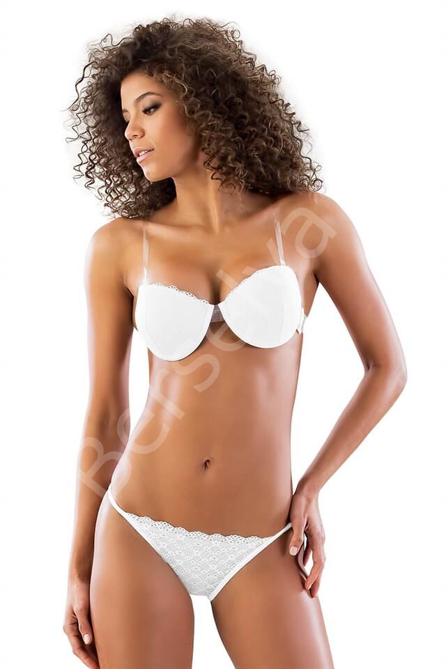 Beyaz B 2721 Sırtı Şeffaf Sütyen Takım