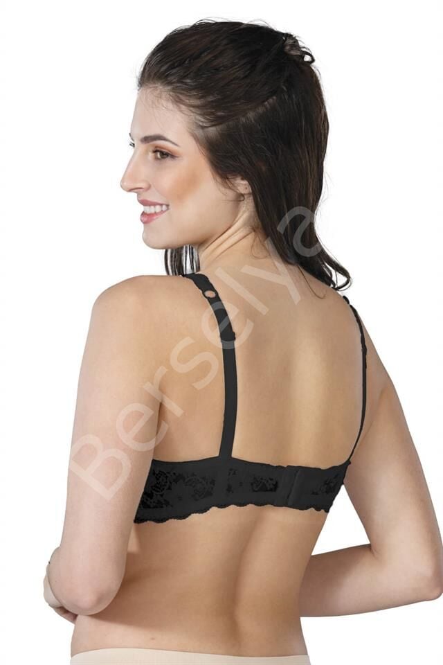 Siyah Emay 188 B Pedli Dantelli Telli Toparlayıcı Sütyen