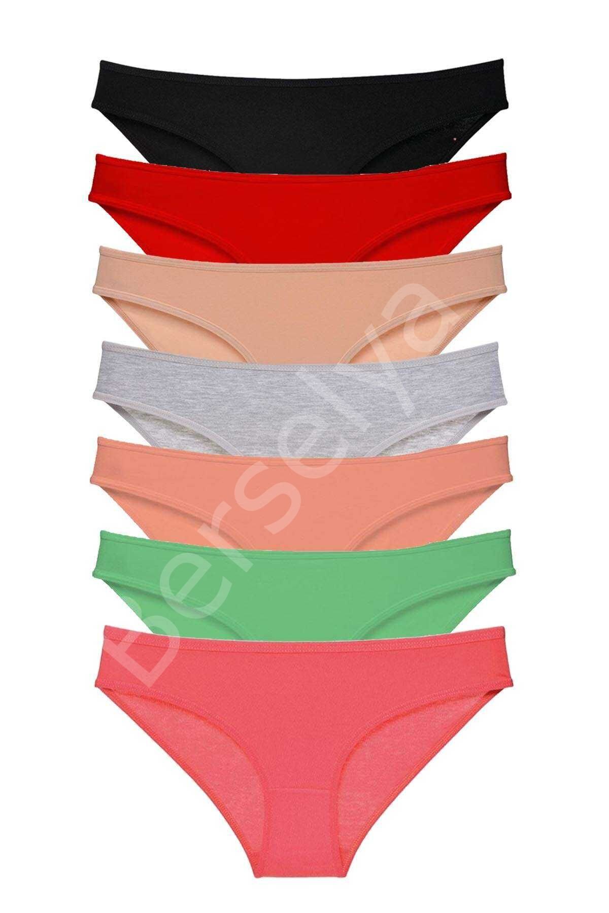 7 adet Süper Eko Set Likralı Kadın Slip Külot Set 4 XL