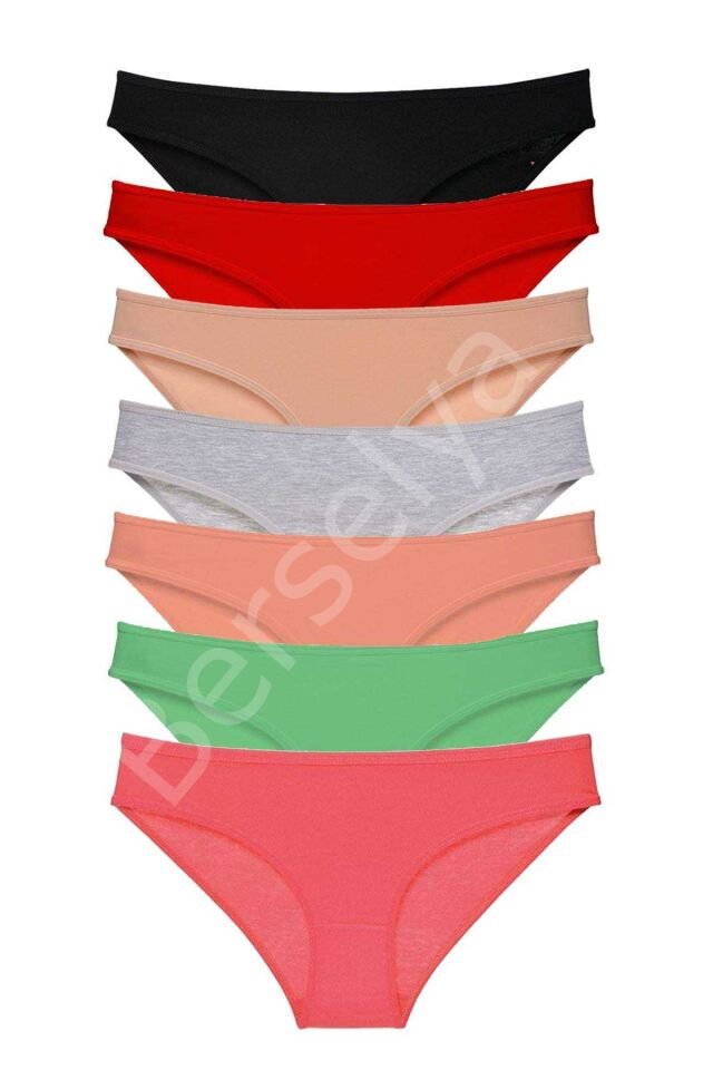 7 adet Süper Eko Set Likralı Kadın Slip Külot Set 4 XL