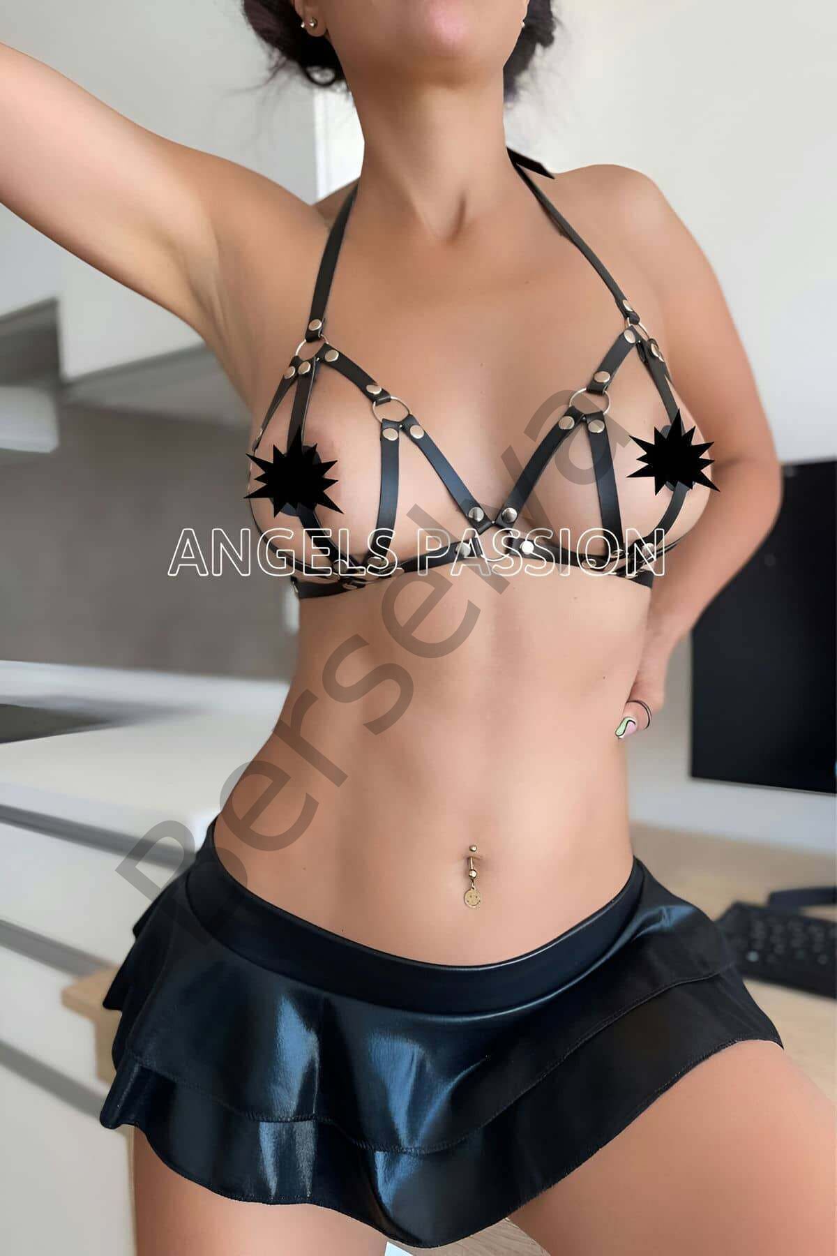 Deri Sütyen, Fantazi Sütyen Deri Harness - Brf111