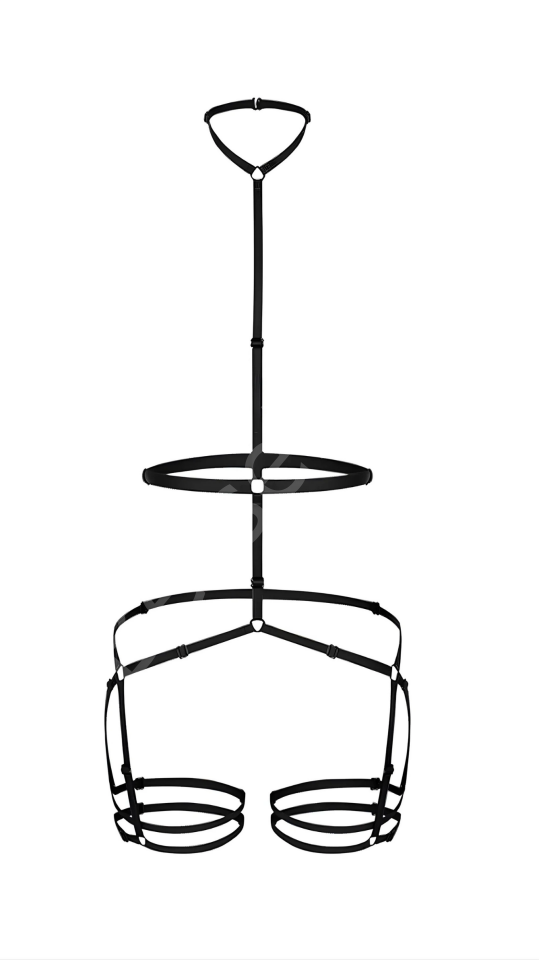 Luna Lora Midnight Strap Bel ve Bacak Detaylı Fantezi Harness Kostüm