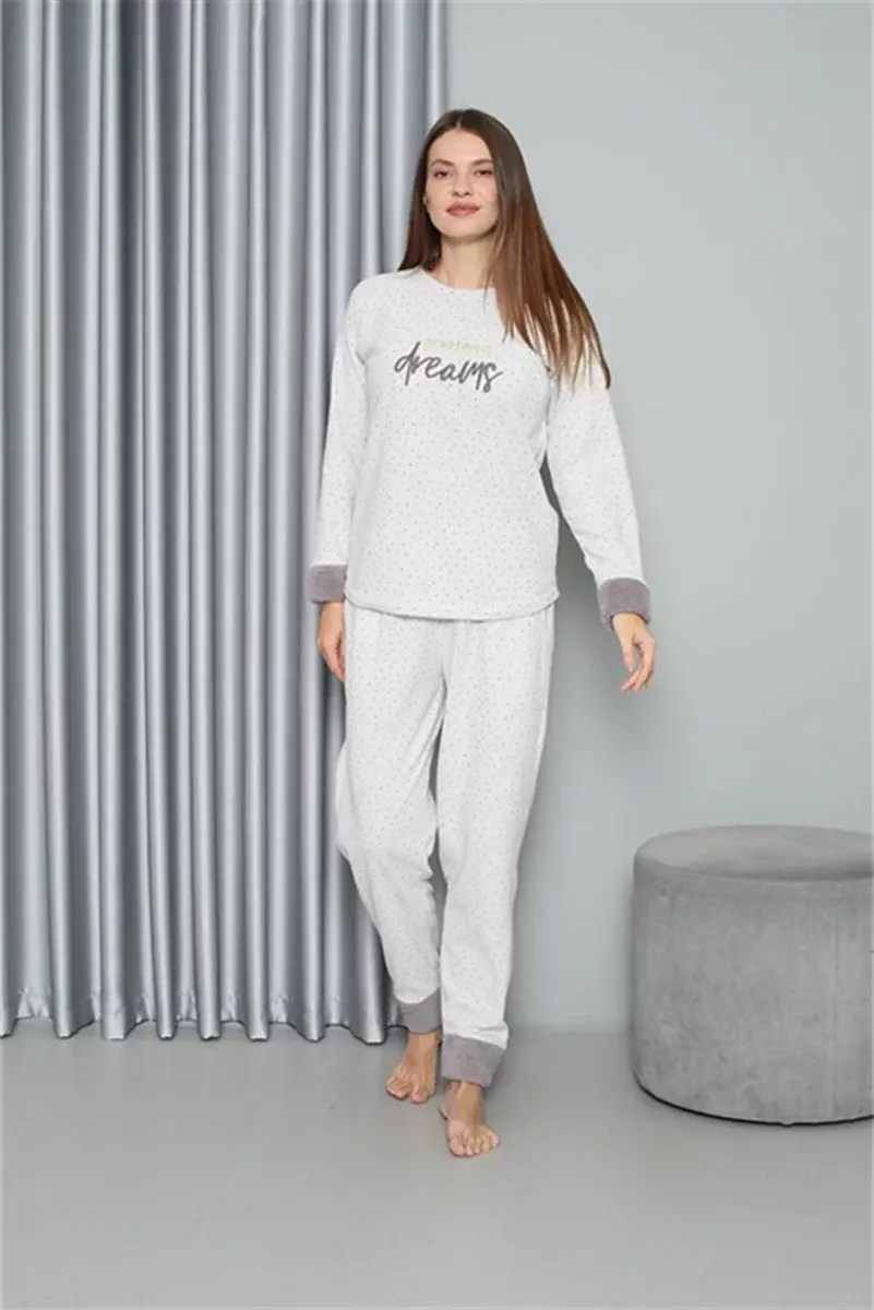 Polar Kadın Pijama Takımı Ekru
