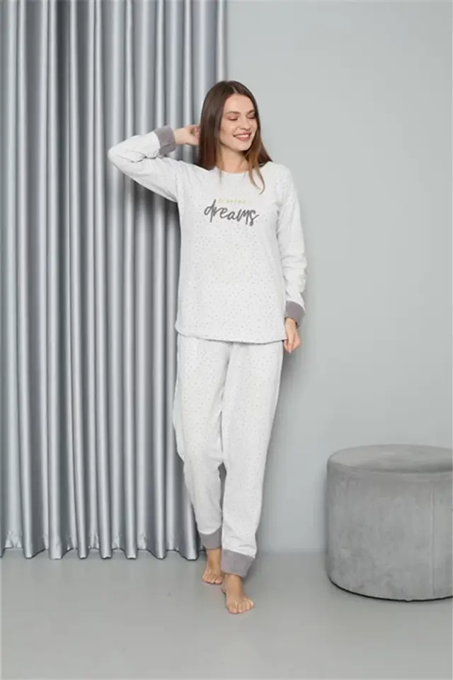 Polar Kadın Pijama Takımı Ekru