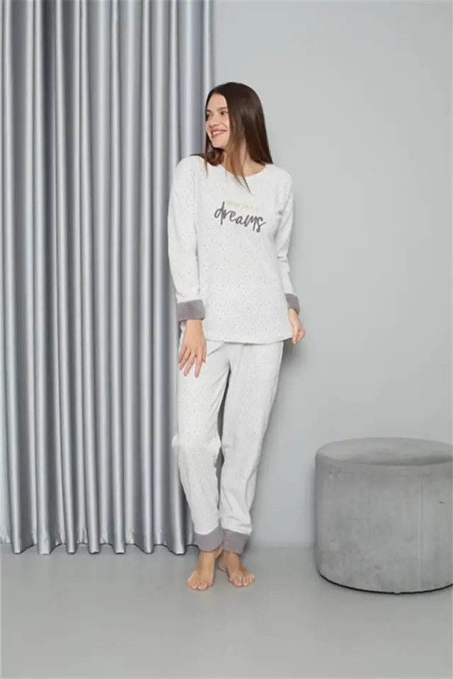 Polar Kadın Pijama Takımı Ekru