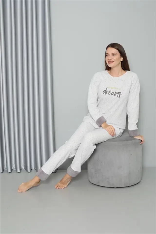 Polar Kadın Pijama Takımı Ekru