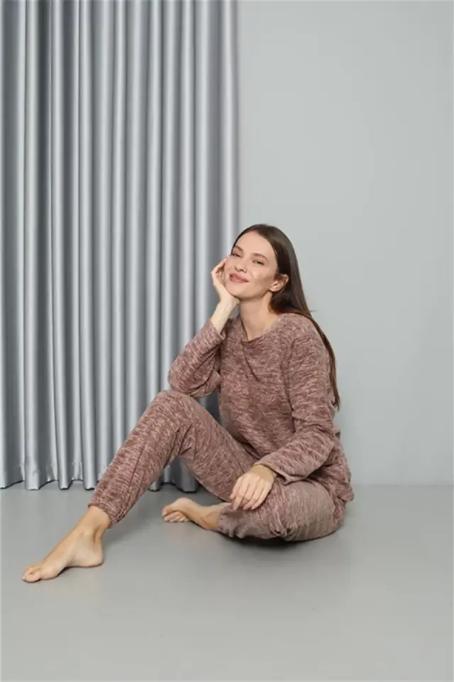 Polar Kadın Pijama Takımı Sütlü Kahve