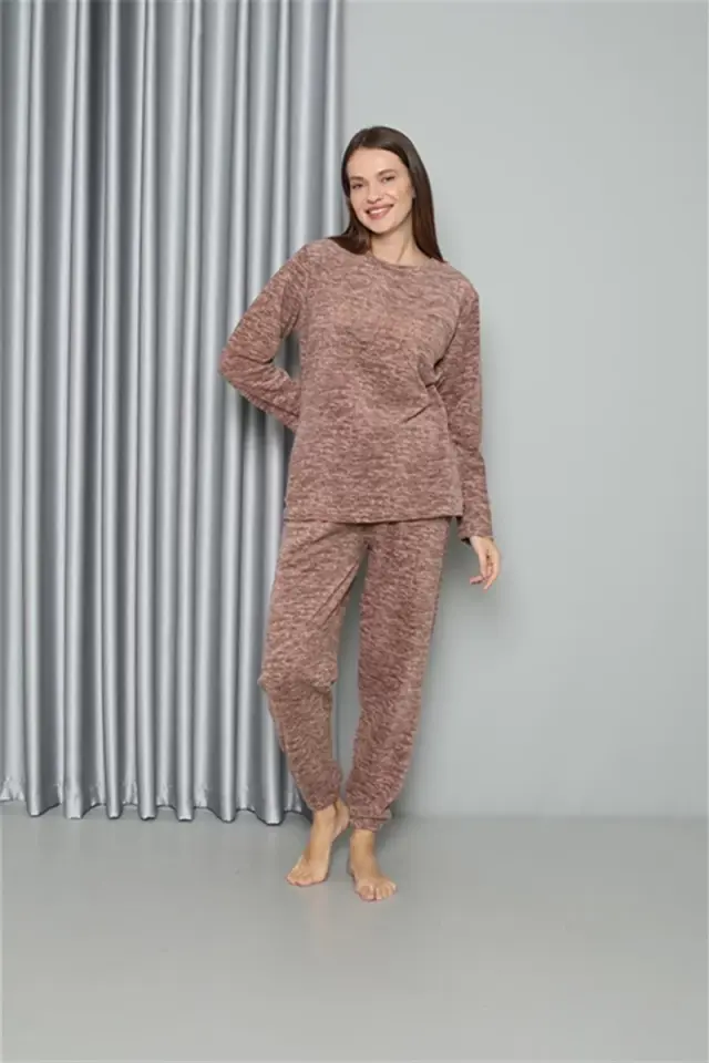 Polar Kadın Pijama Takımı Sütlü Kahve