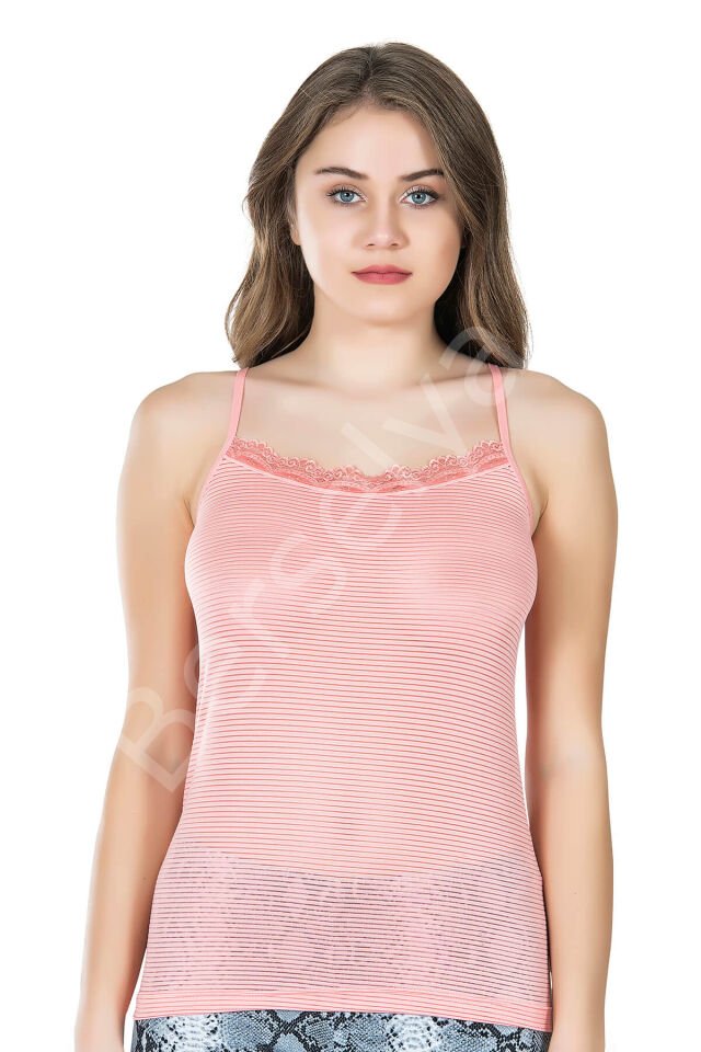 Transparan Detaylı Dantelli Kadın Atlet 188