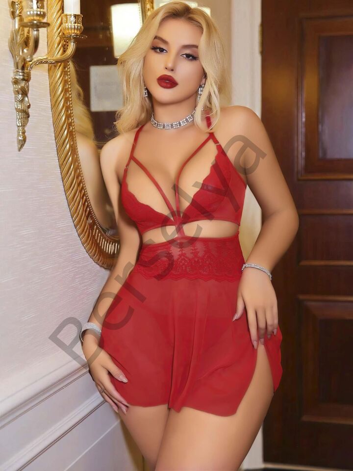 Kadın Kırmızı Tül Fantezi Kostüm 2181