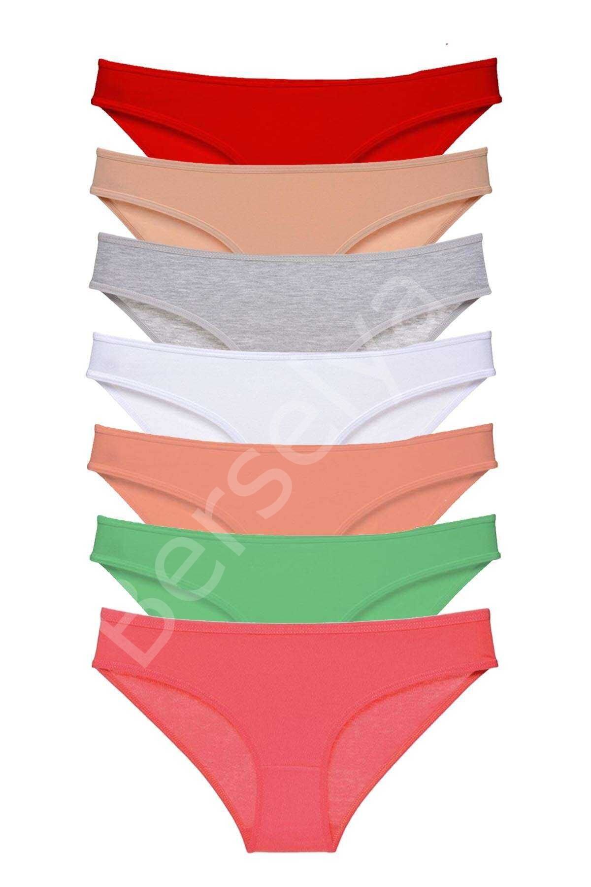 7 adet Süper Eko Set Likralı Kadın Slip Külot Set 8 L
