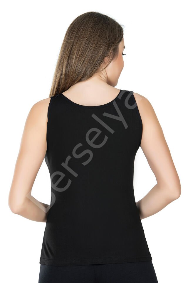 Sıfır Kol Güpürlü Kadın Atlet 298