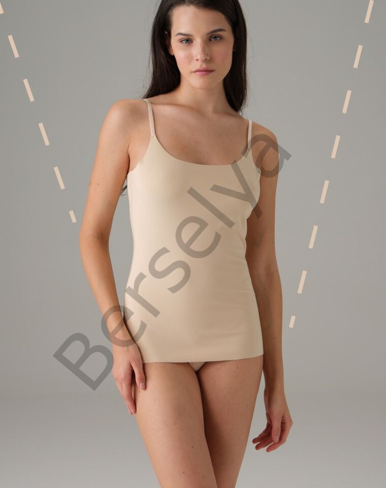 Kadın Dikişsiz Ayarlanabilir Askılı Basic Atlet Ten 9003