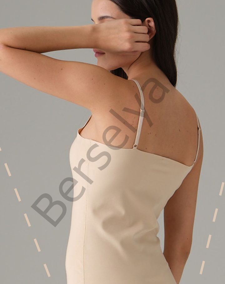Kadın Dikişsiz Ayarlanabilir Askılı Basic Atlet Ten 9003