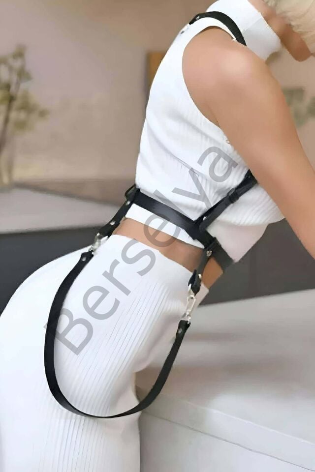 Elbise Üzeri Askılı Deri Kemer Harness - Brf1171