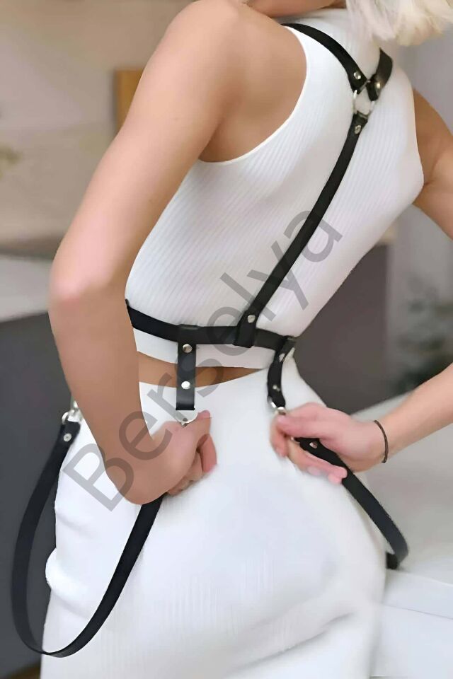 Elbise Üzeri Askılı Deri Kemer Harness - Brf1171