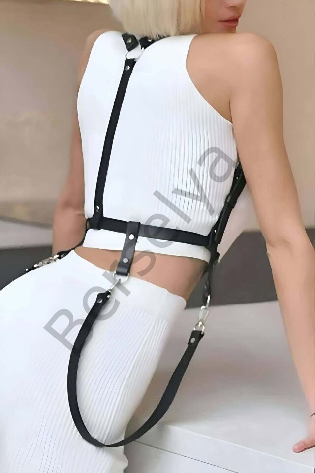 Elbise Üzeri Askılı Deri Kemer Harness - Brf1171