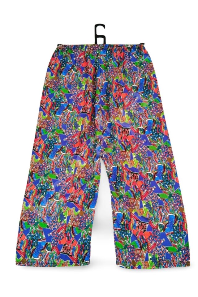 İthal Viskon Geniş Paça Şık Etnik Otantik Desenli Pantolon - Royaleks - Desen3 XL