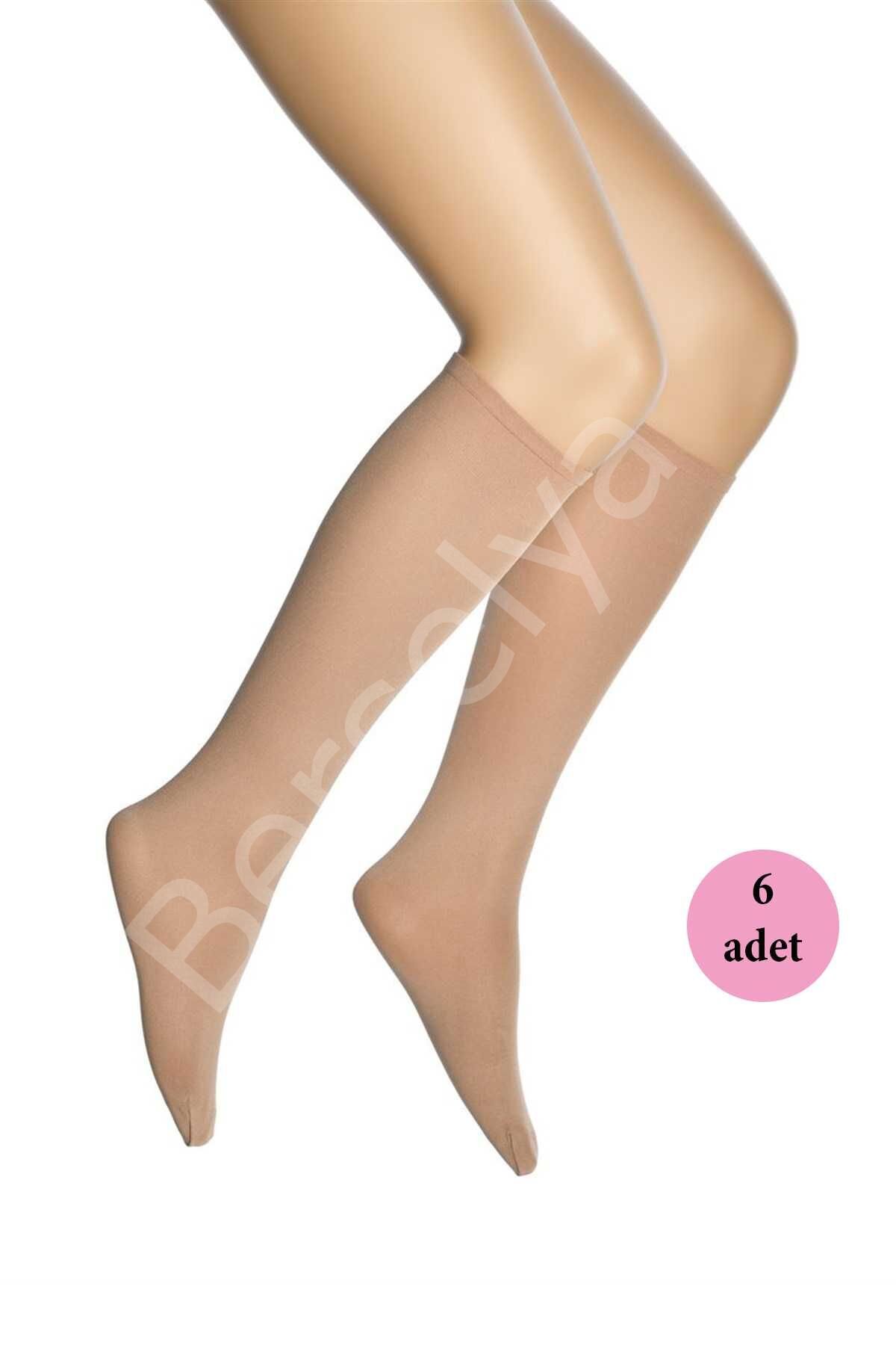 6 Adet Mikro 70 Dizaltı Kadın Çorap Ten 57