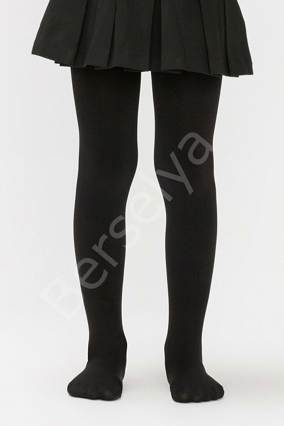 Kız Çocuk Pamuklu Külotlu Çorap Renk Siyah