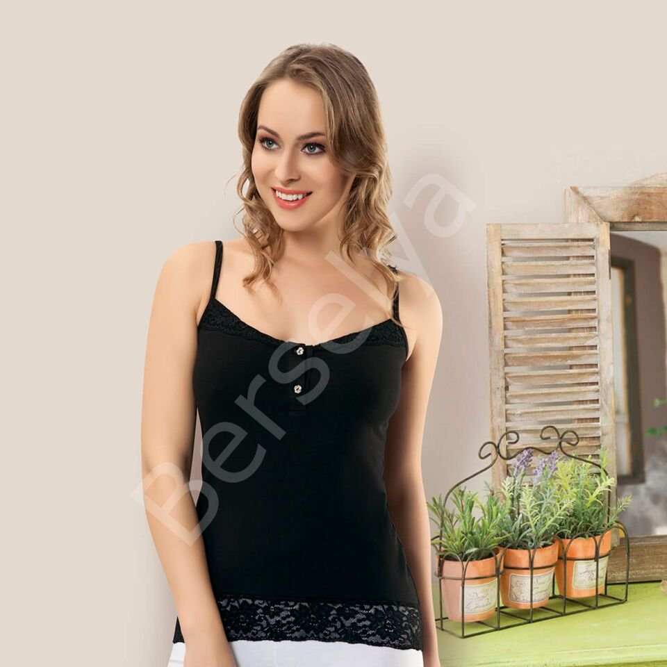 İnce Askılı Dantelli Kadın Atlet 168