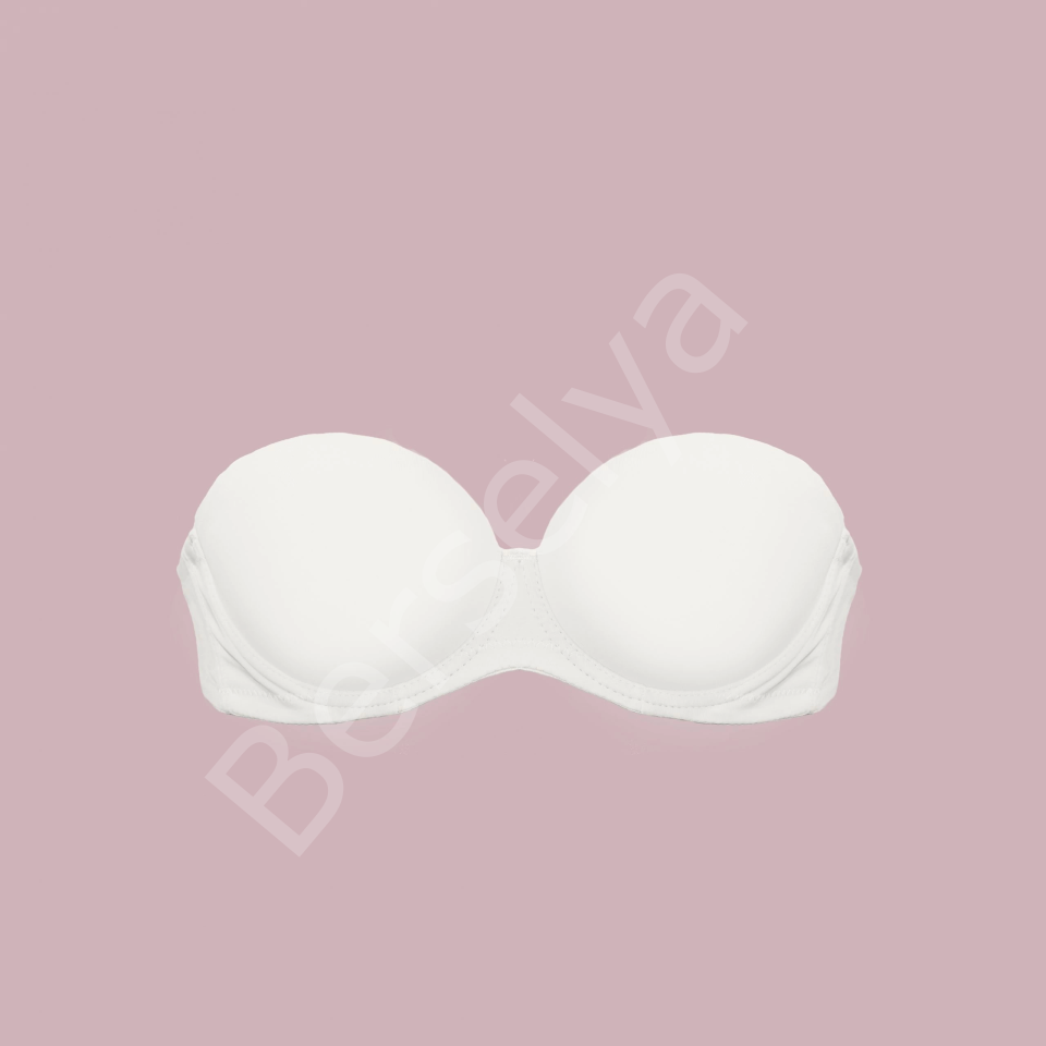 1590 Çift Dolgulu İki Beden Büyüten Straplez Sütyen