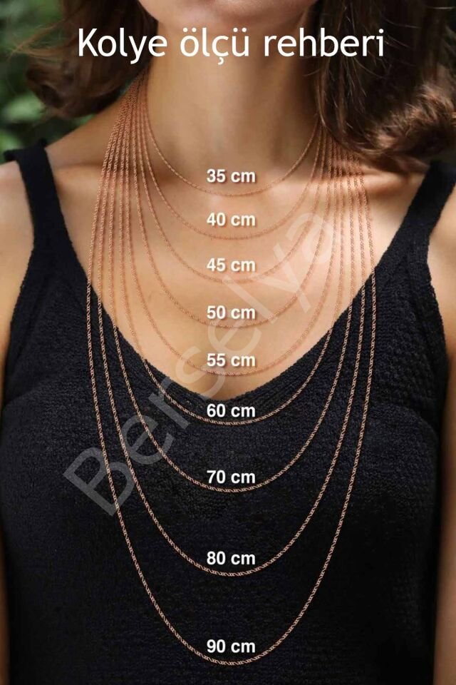 Altın Kaplama Minimal Kalp Tasarım İnce Zincirli Kolye 40 cm