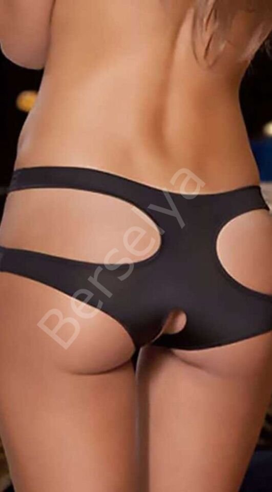 Siyah Özel Bölgesi Açık Fantazi Külot Brf1154