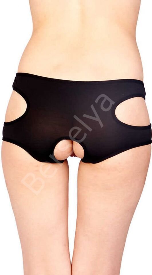 Siyah Özel Bölgesi Açık Fantazi Külot Brf1154