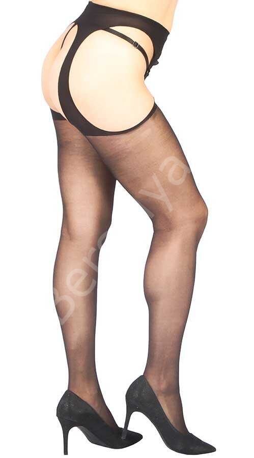 Siyah Özel Bölgesi Açık Fantazi Külotlu Çorap Brf0367